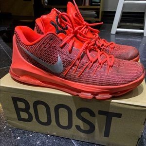 Nike Mens KD 8 Kevin Durant 'Bright Crimson' 11.5